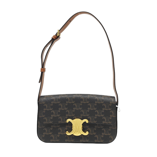 TRIOMPHE Small Coated Canvas Brown