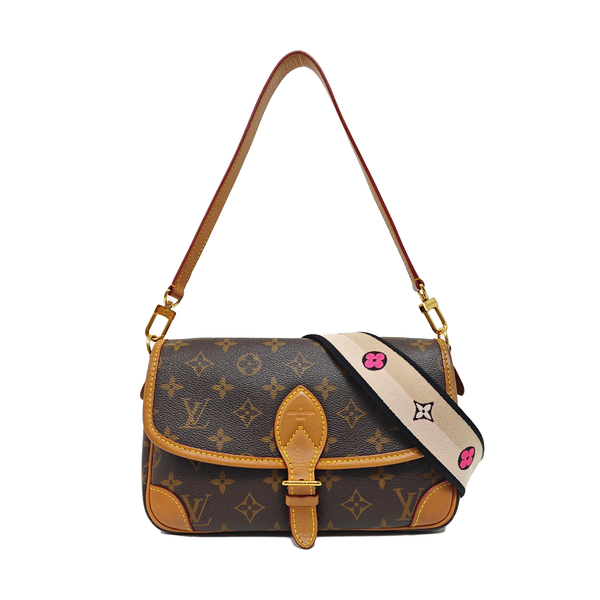 DIANE Monogram Coated Canvas Brown
