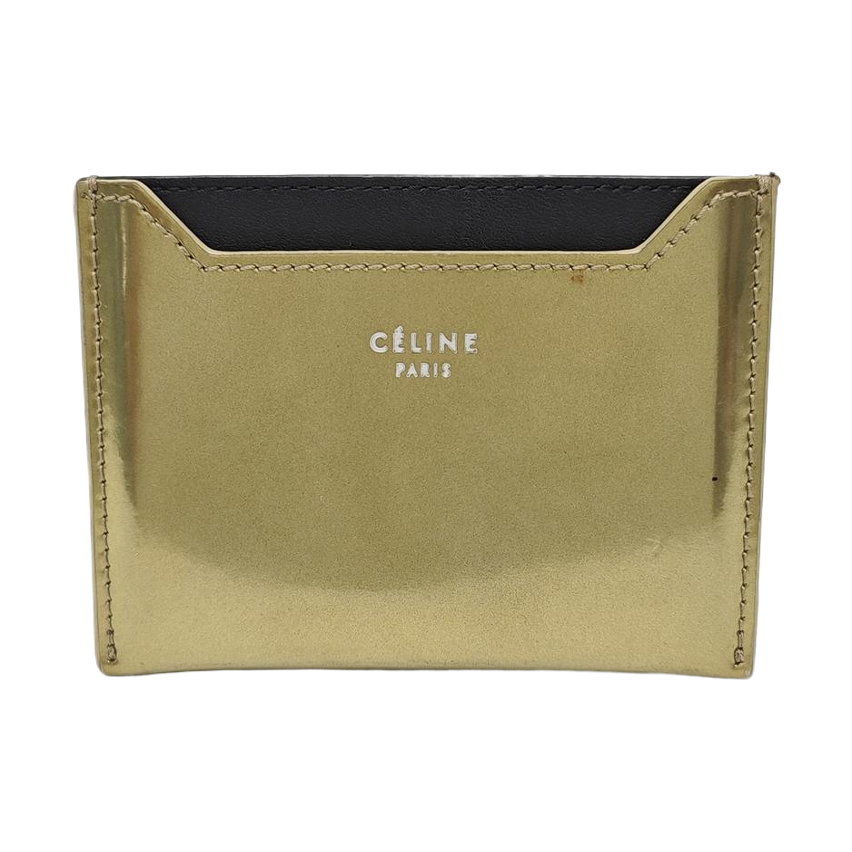 Patent Leather Card Holder Yellow