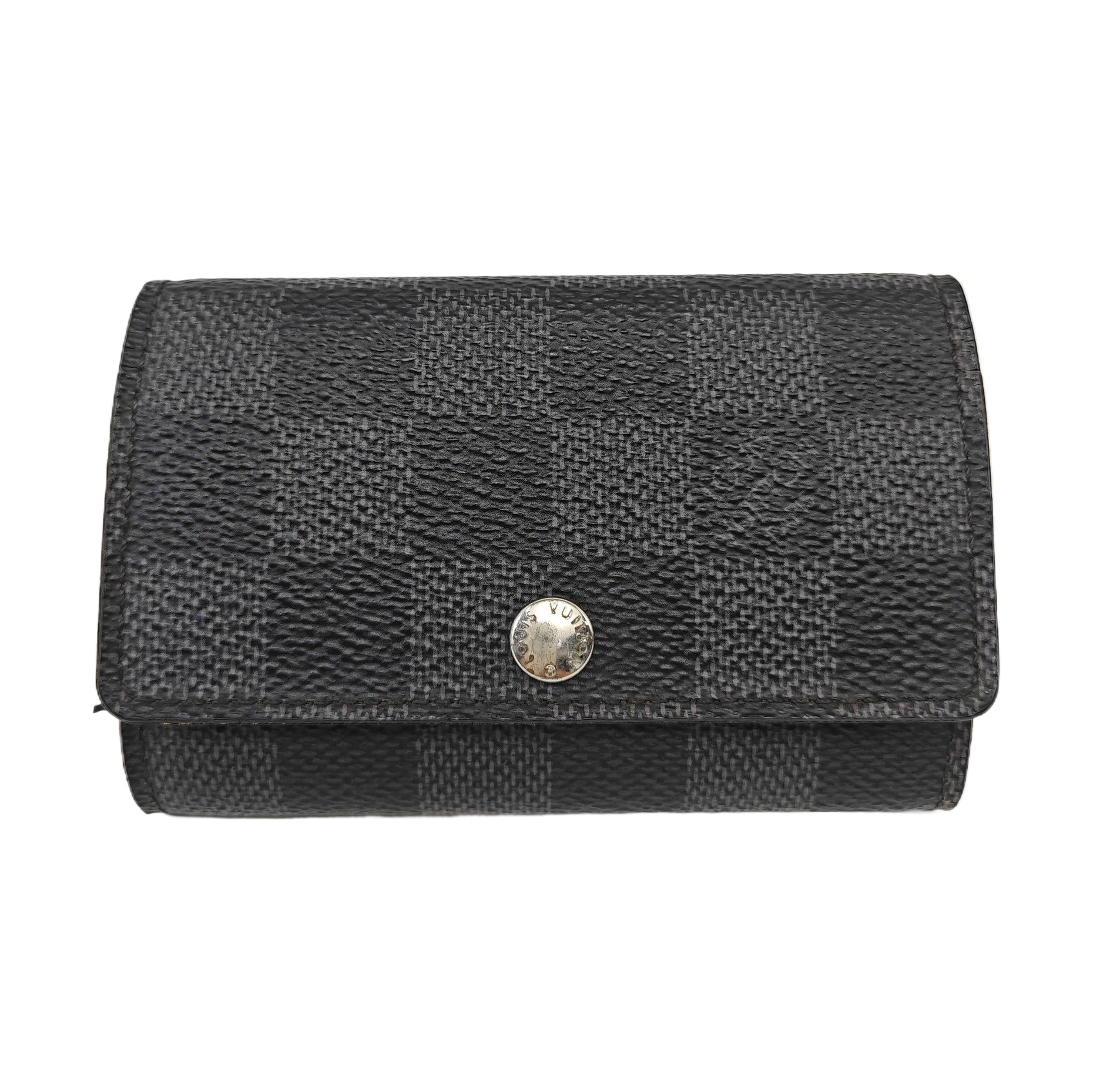 Damier Graphite Coated Canvas Key Pouch Black