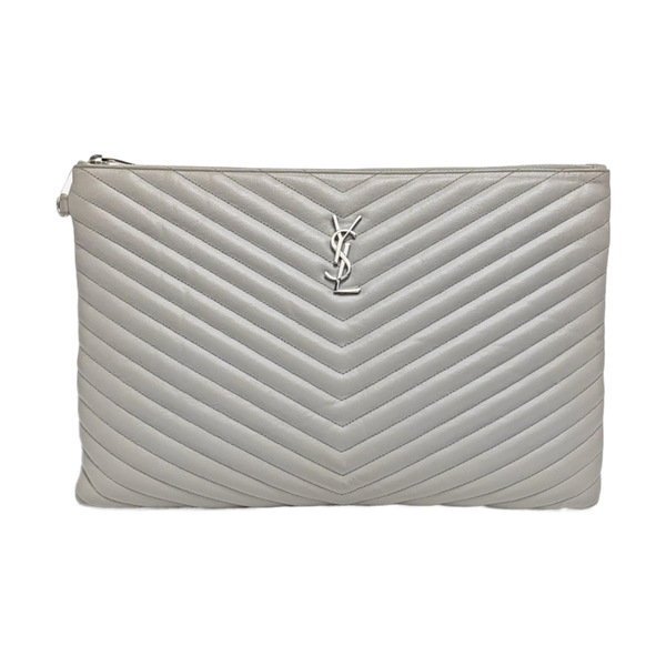 MATELASSE Chevron Calfskin Gray