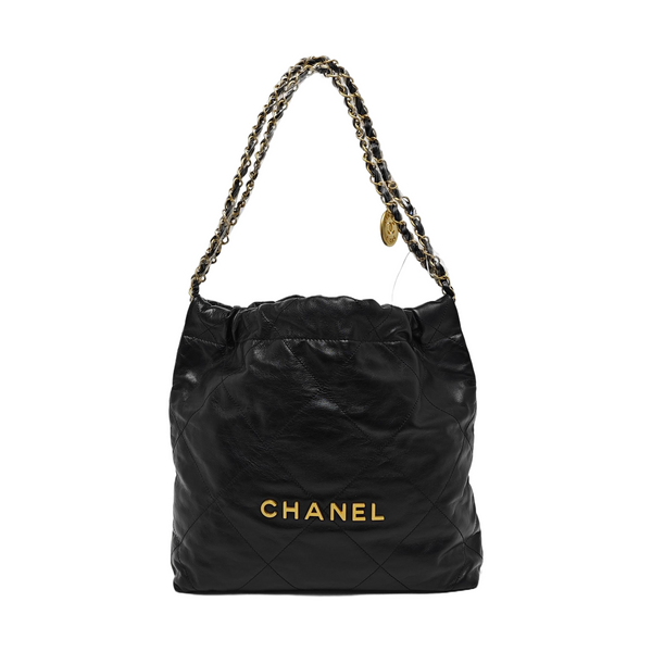 CHANEL 22 Small Quilted Calfskin Black