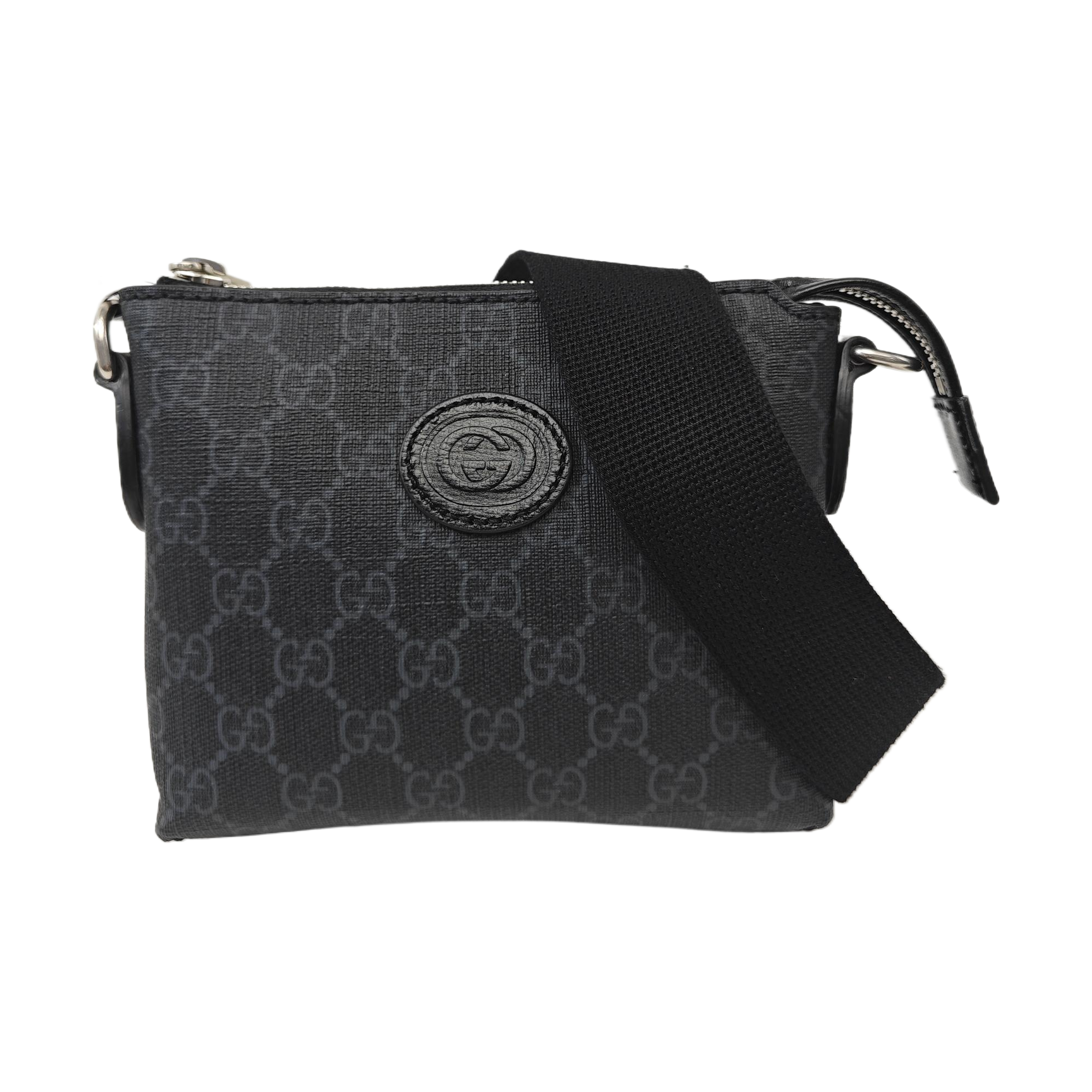 GG Supreme Monogram Coated Canvas Black
