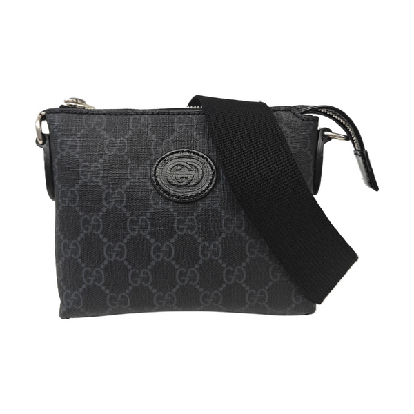 GG Supreme Monogram Coated Canvas Black