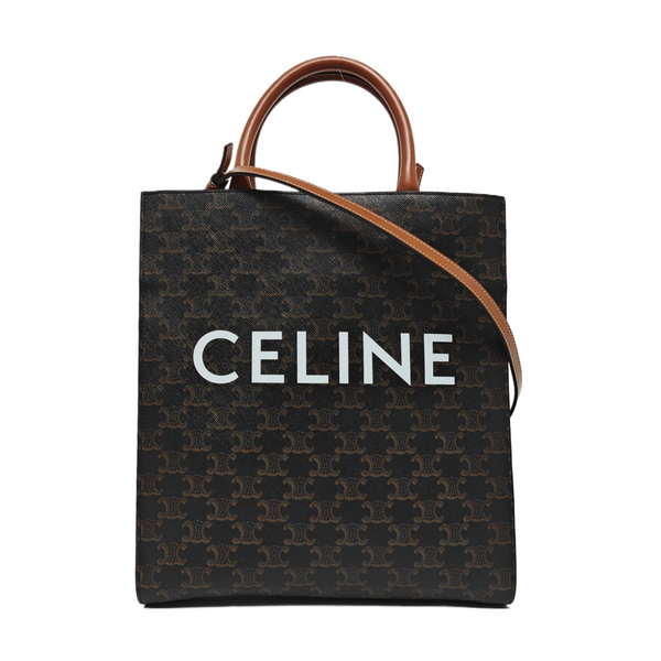 CABAS CELINE Small Coated Canvas Brown