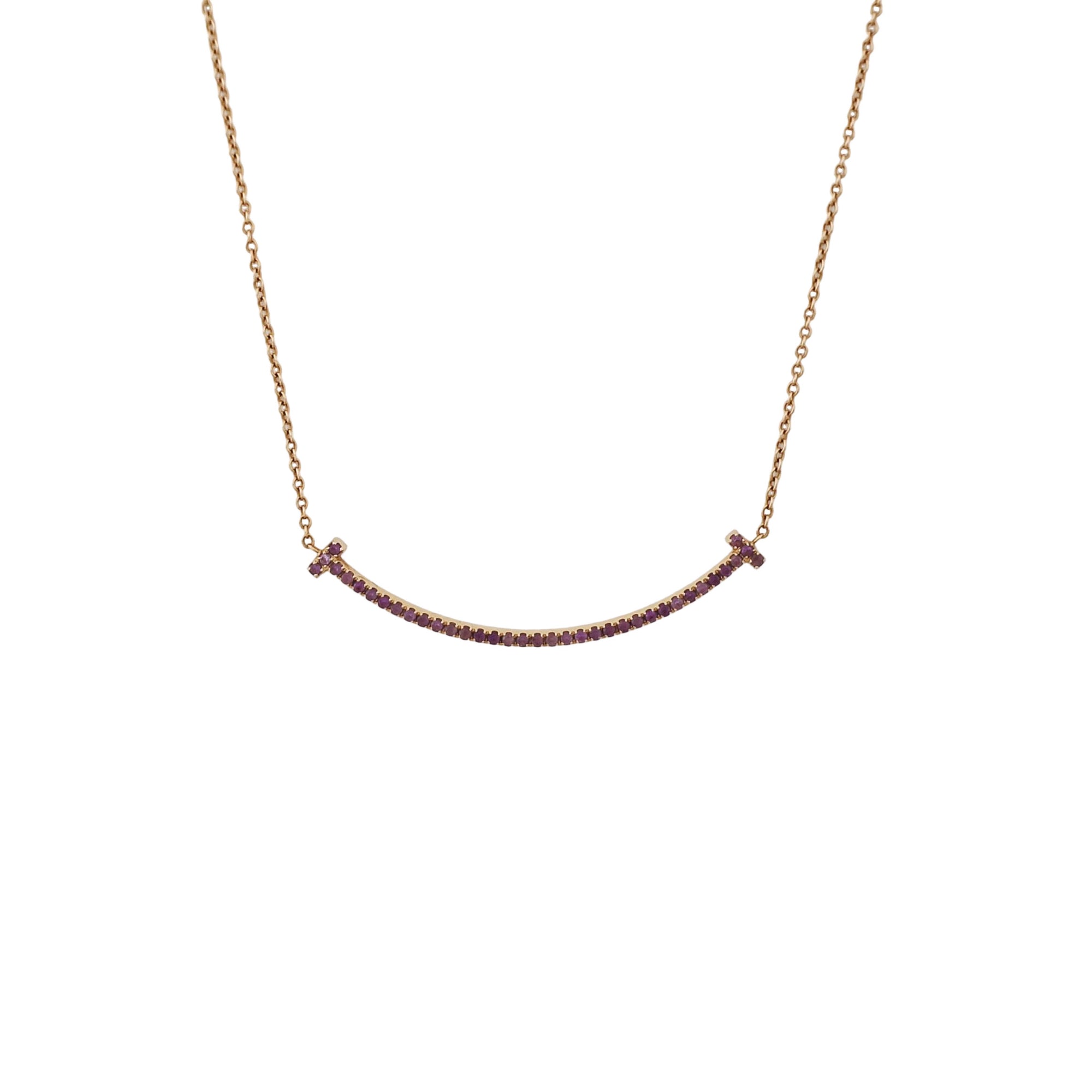Tiffany T 18k Rose Gold Necklace