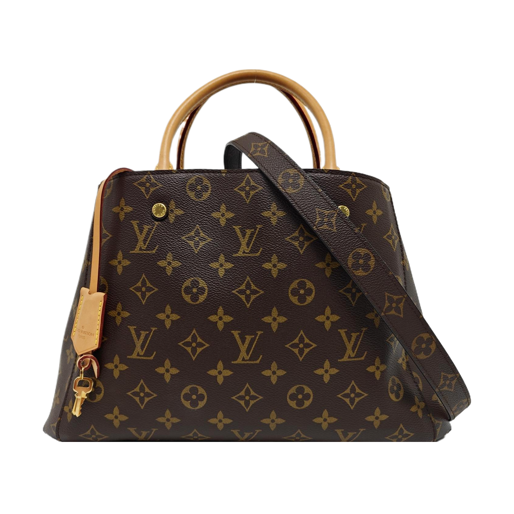 MONTAIGNE Monogram Coated Canvas Brown