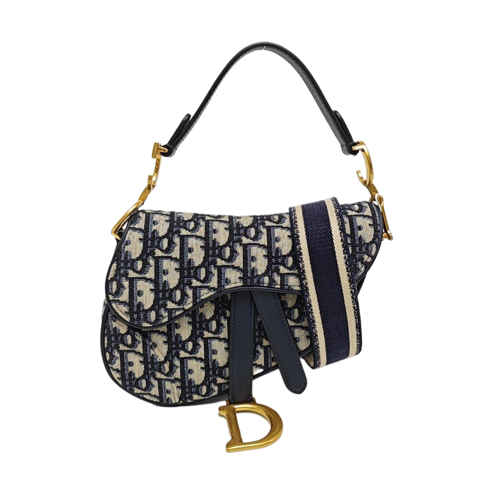 Saddle Mini Oblique Canvas Blue