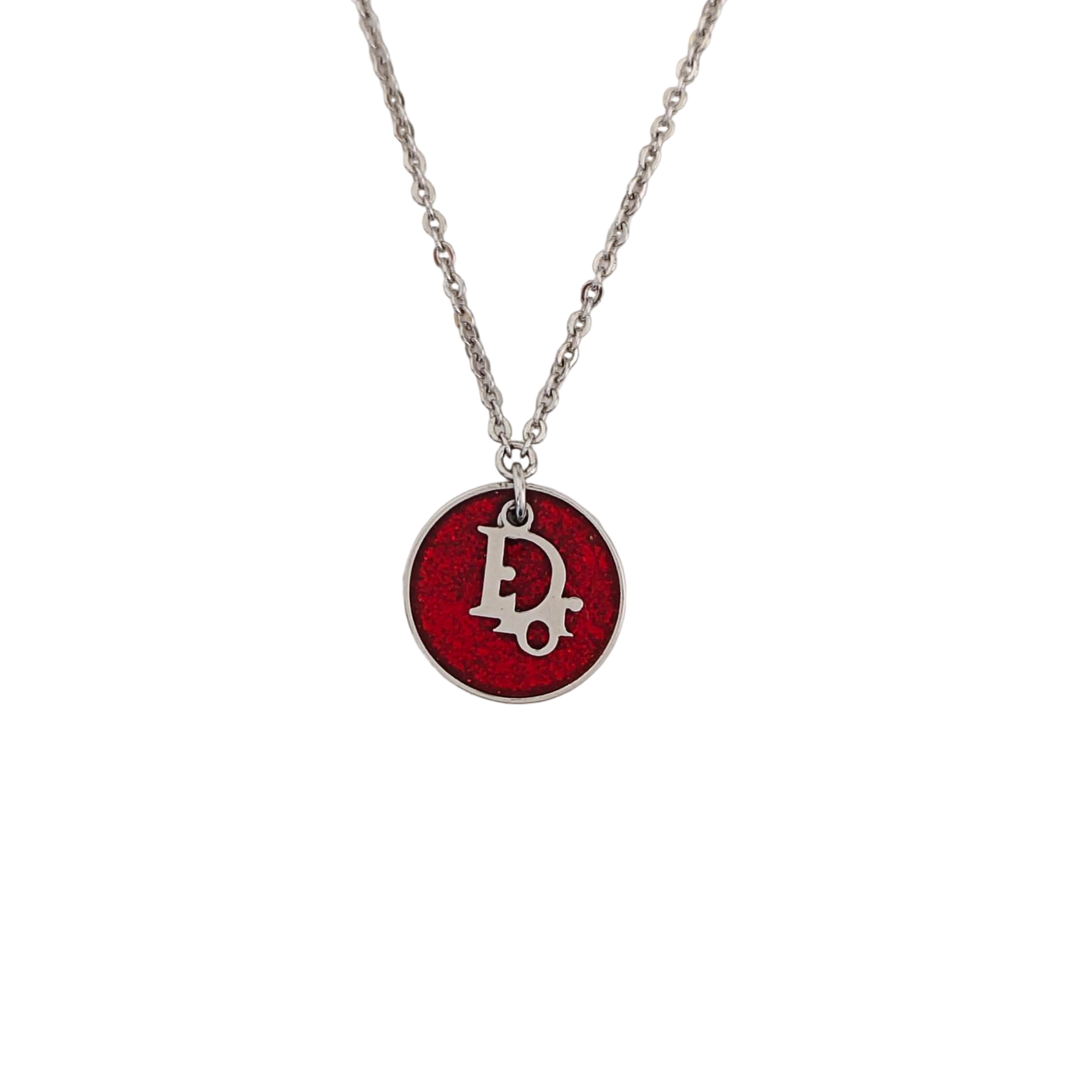 Dior Oblique Metal Silver Necklace