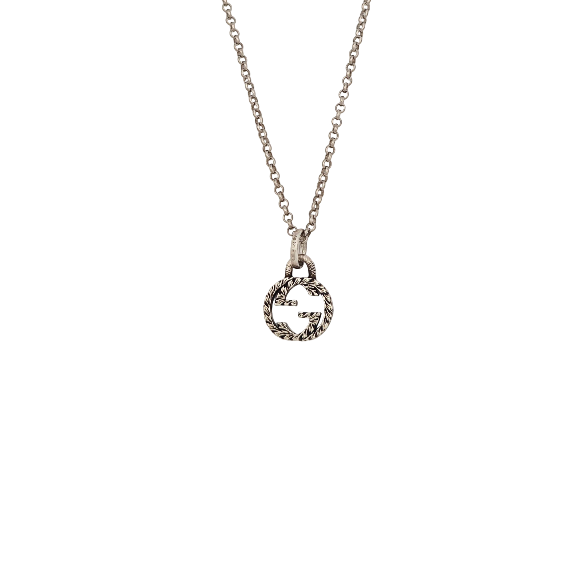 Interlocking G 925 Sterling Silver Necklace