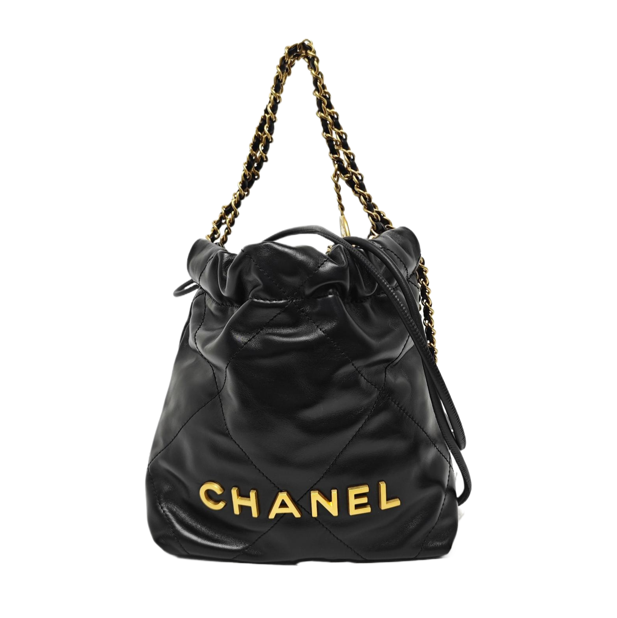 CHANEL 22 Mini Quilted Calfskin Black