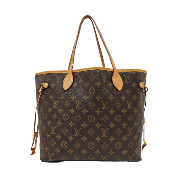NEVERFULL MM Monogram Coated Canvas Brown