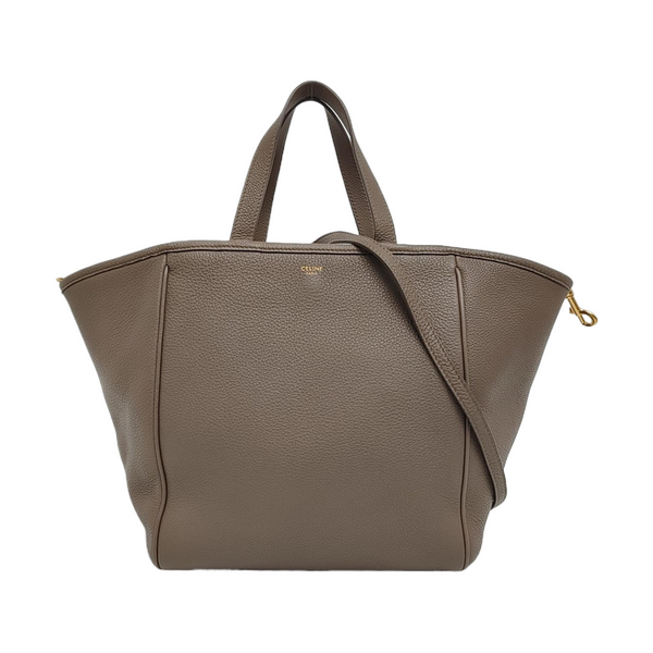 Calfskin Shoulder Bag Gray