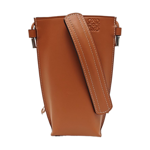 Calfskin Shoulder Bag Brown