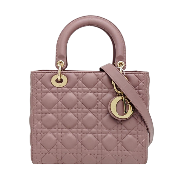 Lady Dior Medium Cannage Lambskin Pink