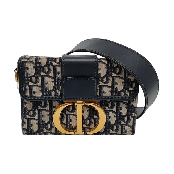 Authenticated pre-owned  30 Montaigne Oblique Canvas Blue - Shoulder Bag at Looply