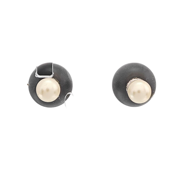 Dior Tribales Metal Black Stud Earrings