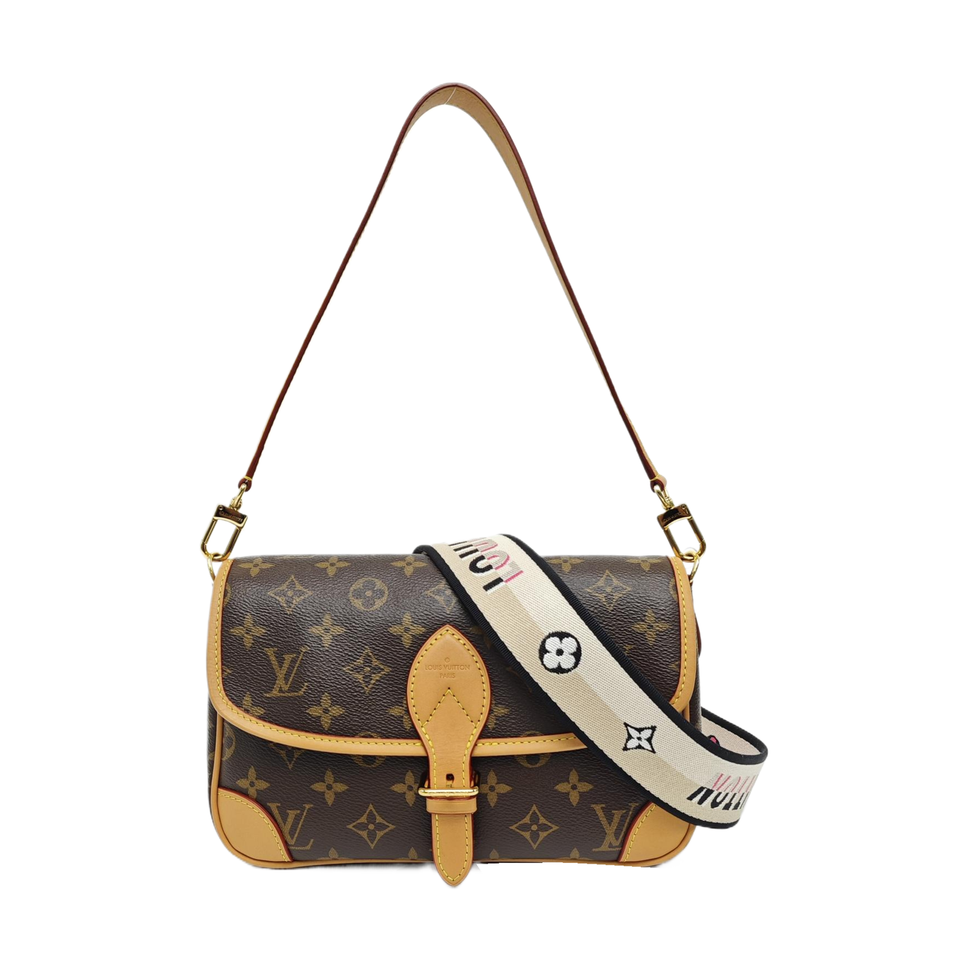 DIANE Monogram Coated Canvas Brown