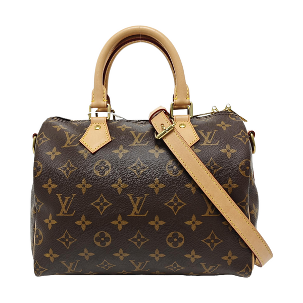SPEEDY 25 Monogram Coated Canvas Brown