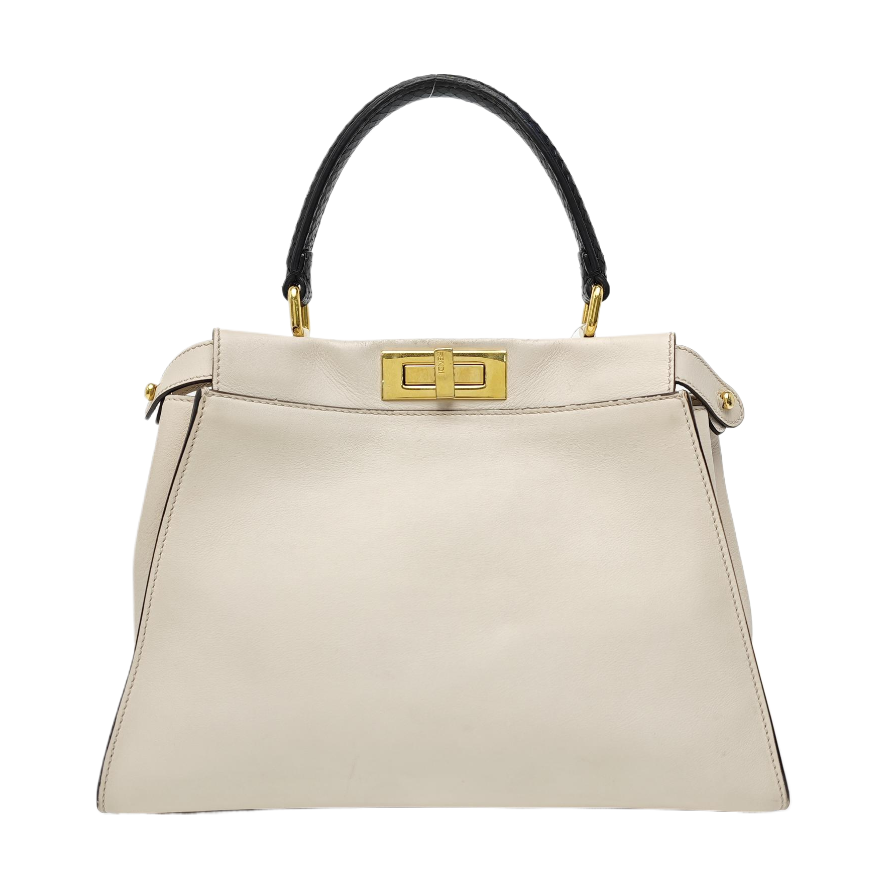 Peekaboo Medium Calfskin White