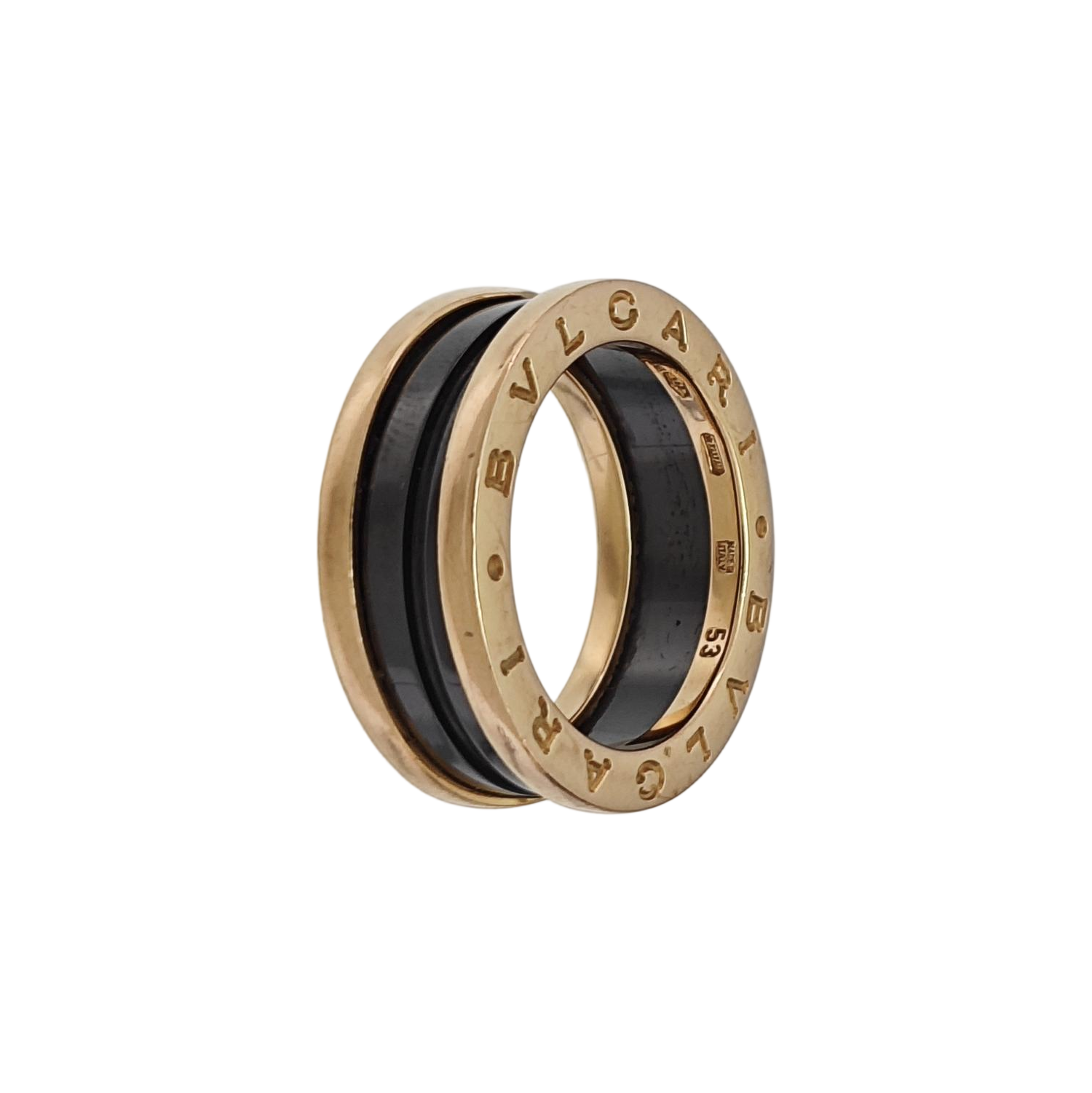 B.ZERO1 18k Rose Gold Ring EU 53