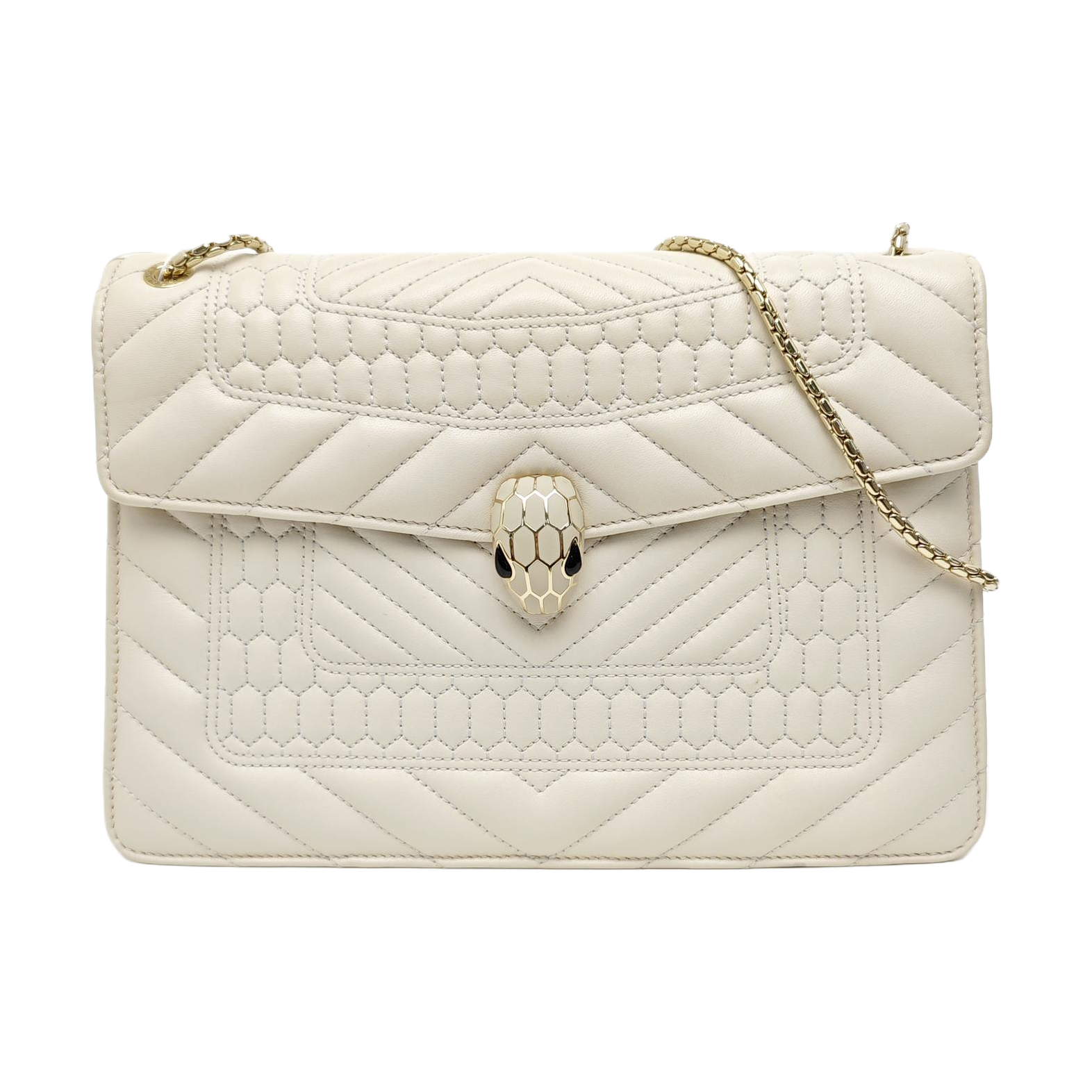 SERPENTI FOREVER Quilted Leather White