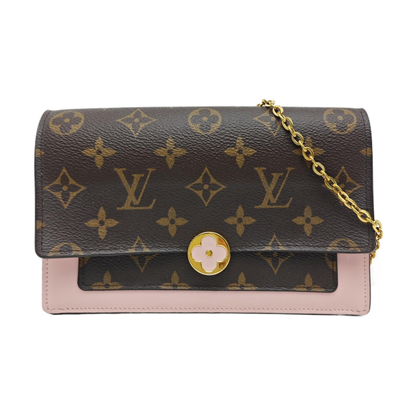 FLORE Monogram Coated Canvas Brown
