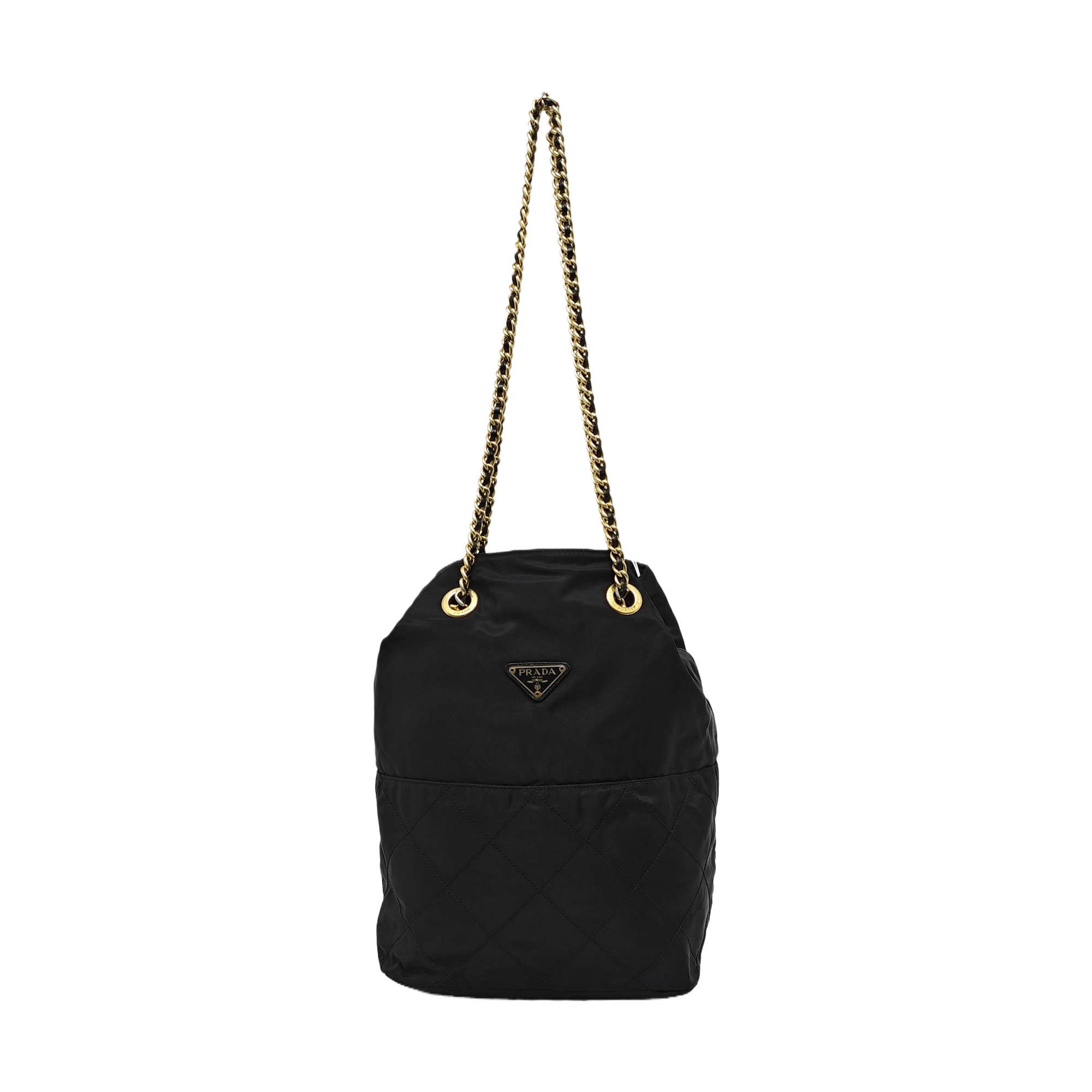 Nylon Shoulder Bag Black