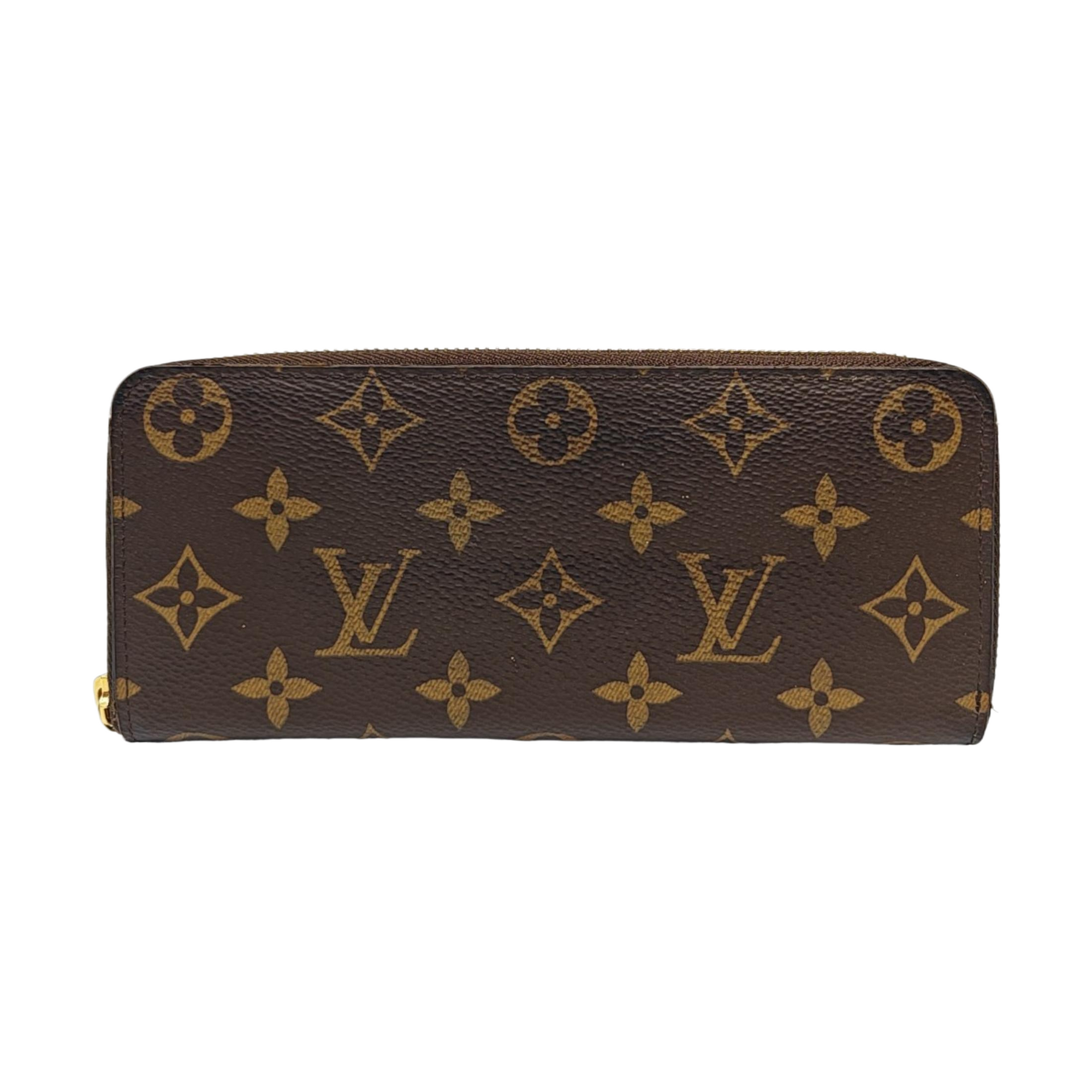 CLÉMENCE Monogram Coated Canvas Brown Wallet