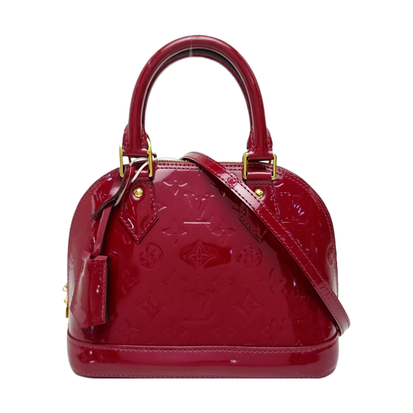 ALMA BB Monogram Patent Leather Red