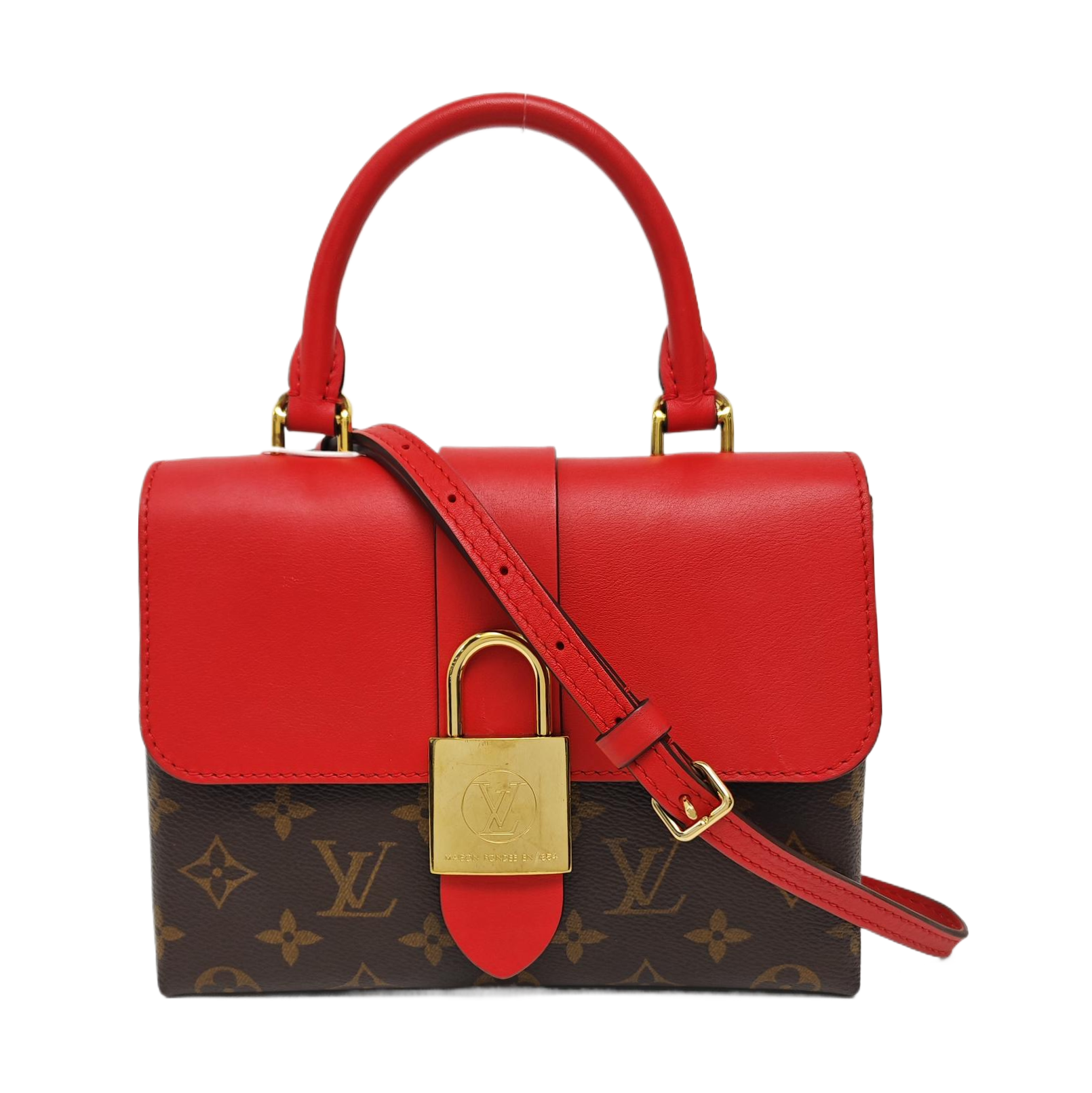 LOCKY BB Monogram Coated Canvas Red