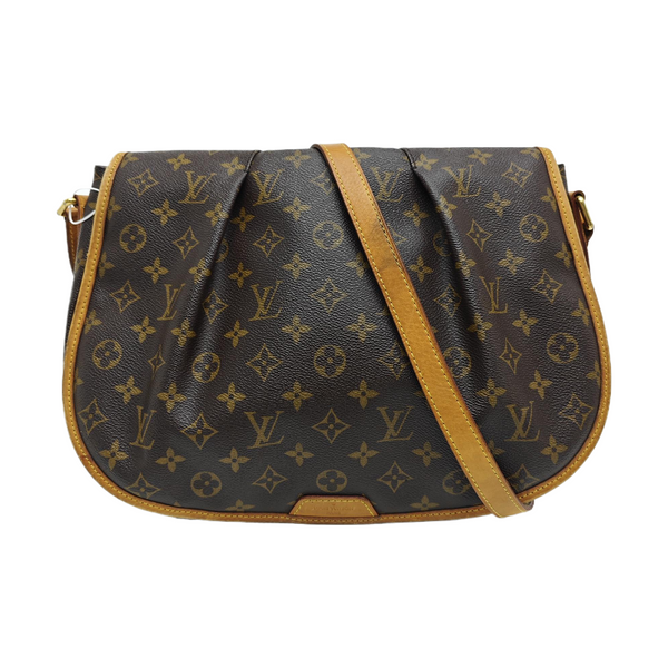 MENILMONTANT MM Monogram Coated Canvas Brown