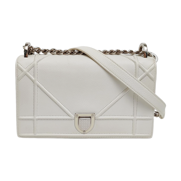 Diorama Small Cannage Calfskin White