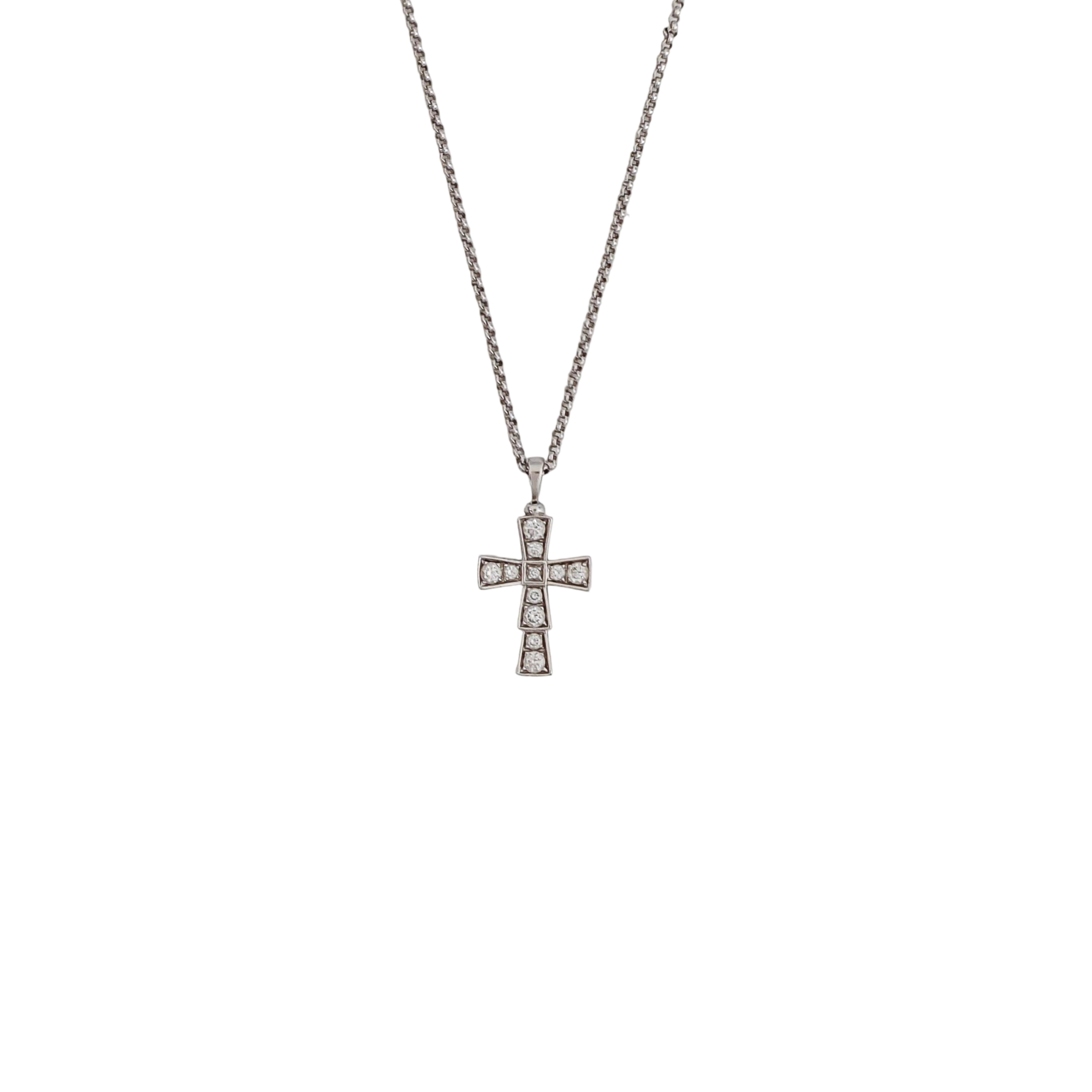 CROCE 18k White Gold Silver Necklace