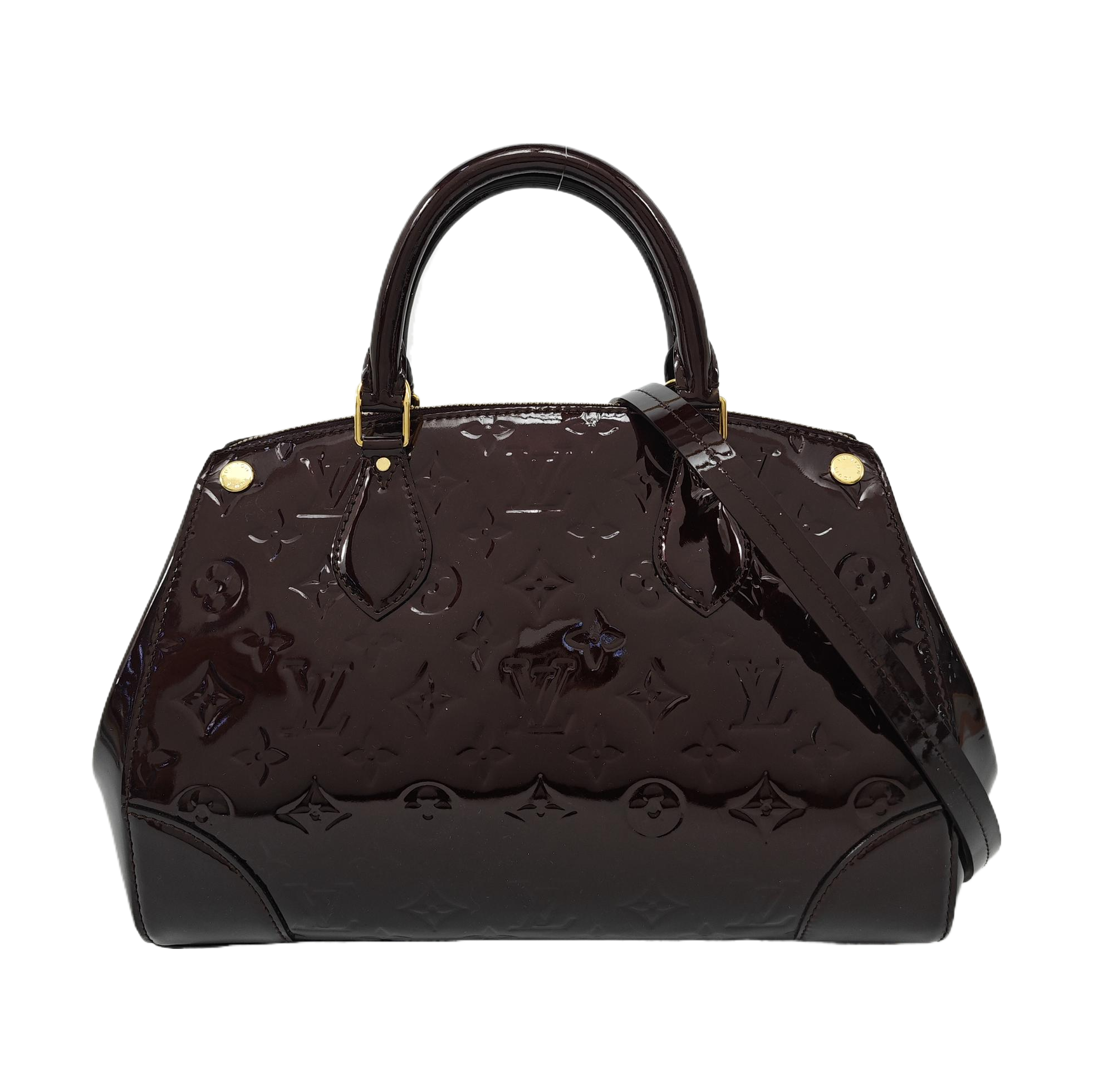 SANTA MONICA Monogram Patent Leather Red