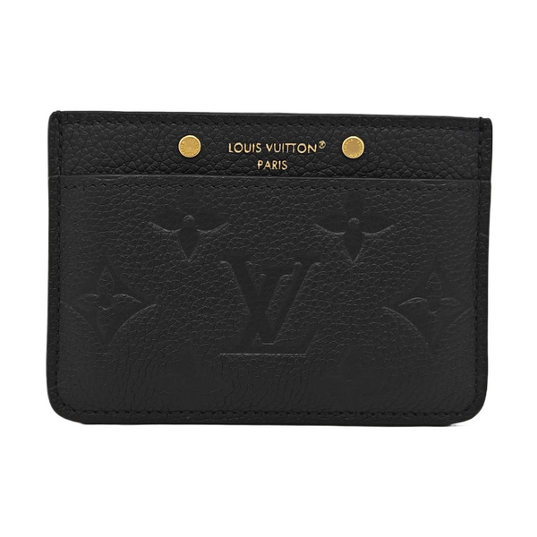 Monogram Calfskin Card Holder Black