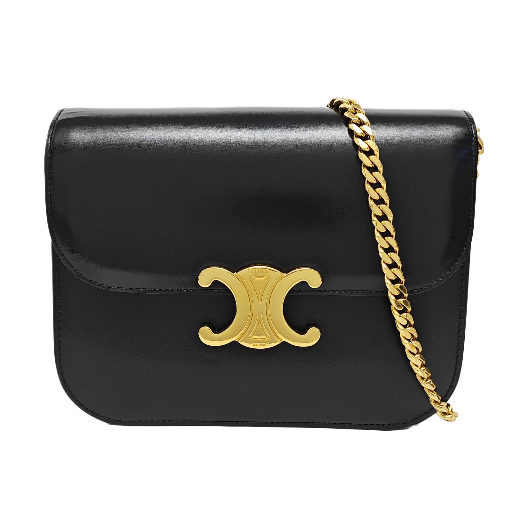 TRIOMPHE Medium Calfskin Black