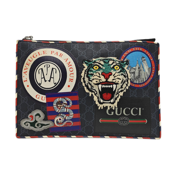 Courrier Monogram Coated Canvas Black
