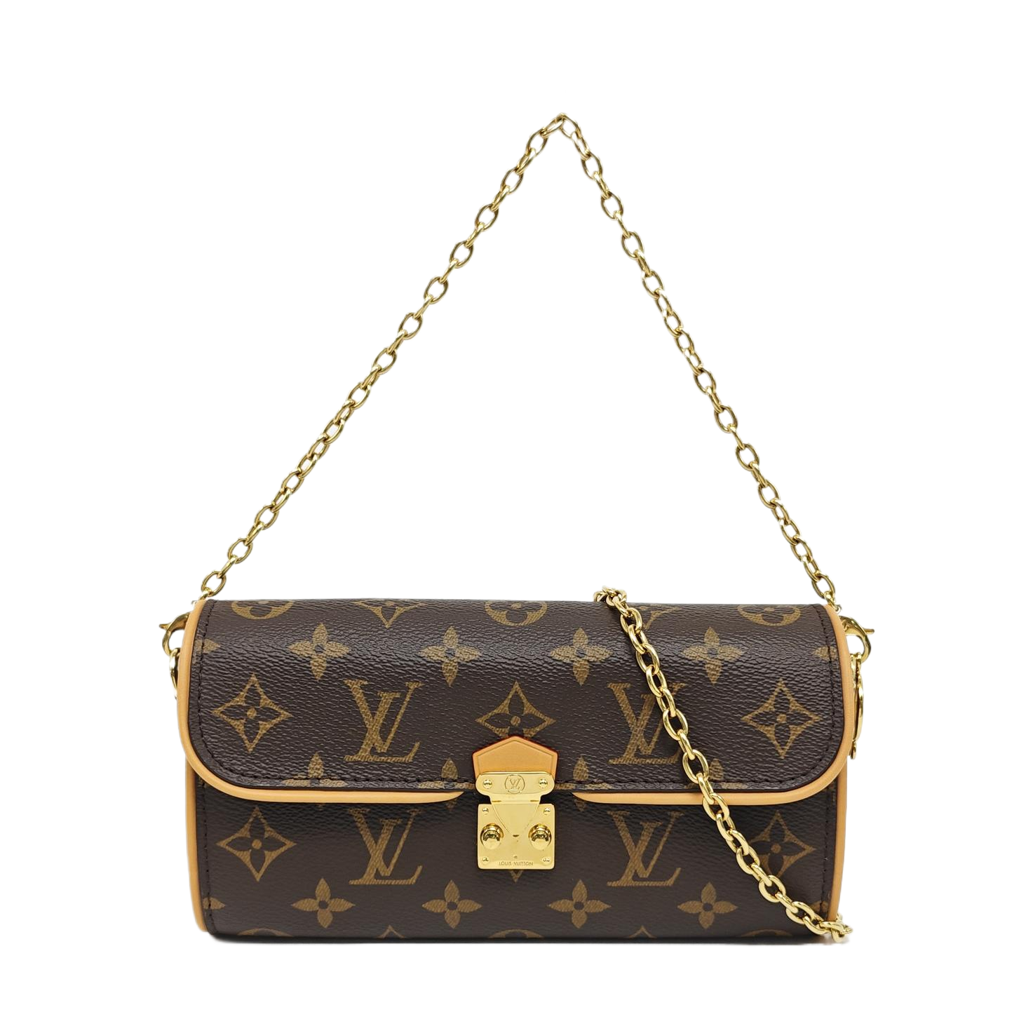 Pochette Camille Monogram Coated Canvas Brown