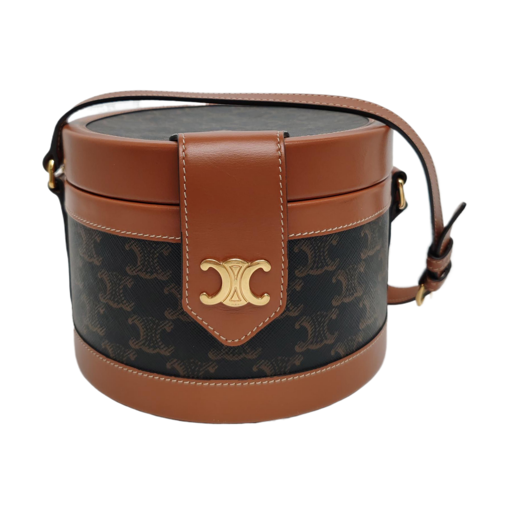Authenticated pre-owned  TRIOMPHE Medium Coated Canvas Brown - Shoulder Bag at Looply