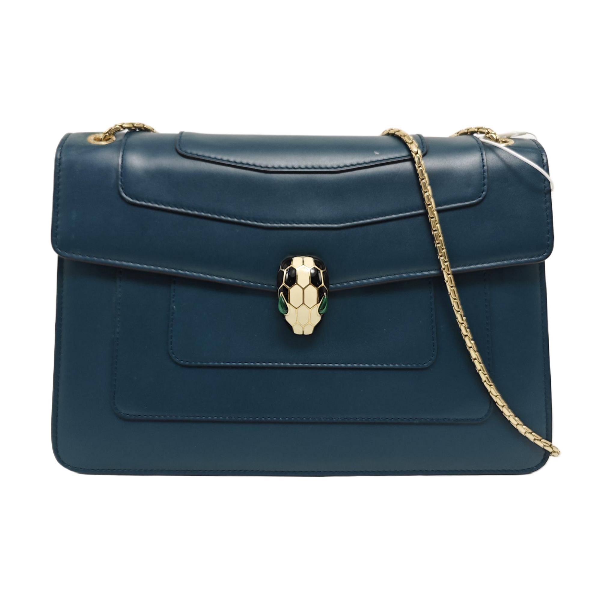SERPENTI FOREVER Medium Calfskin Blue