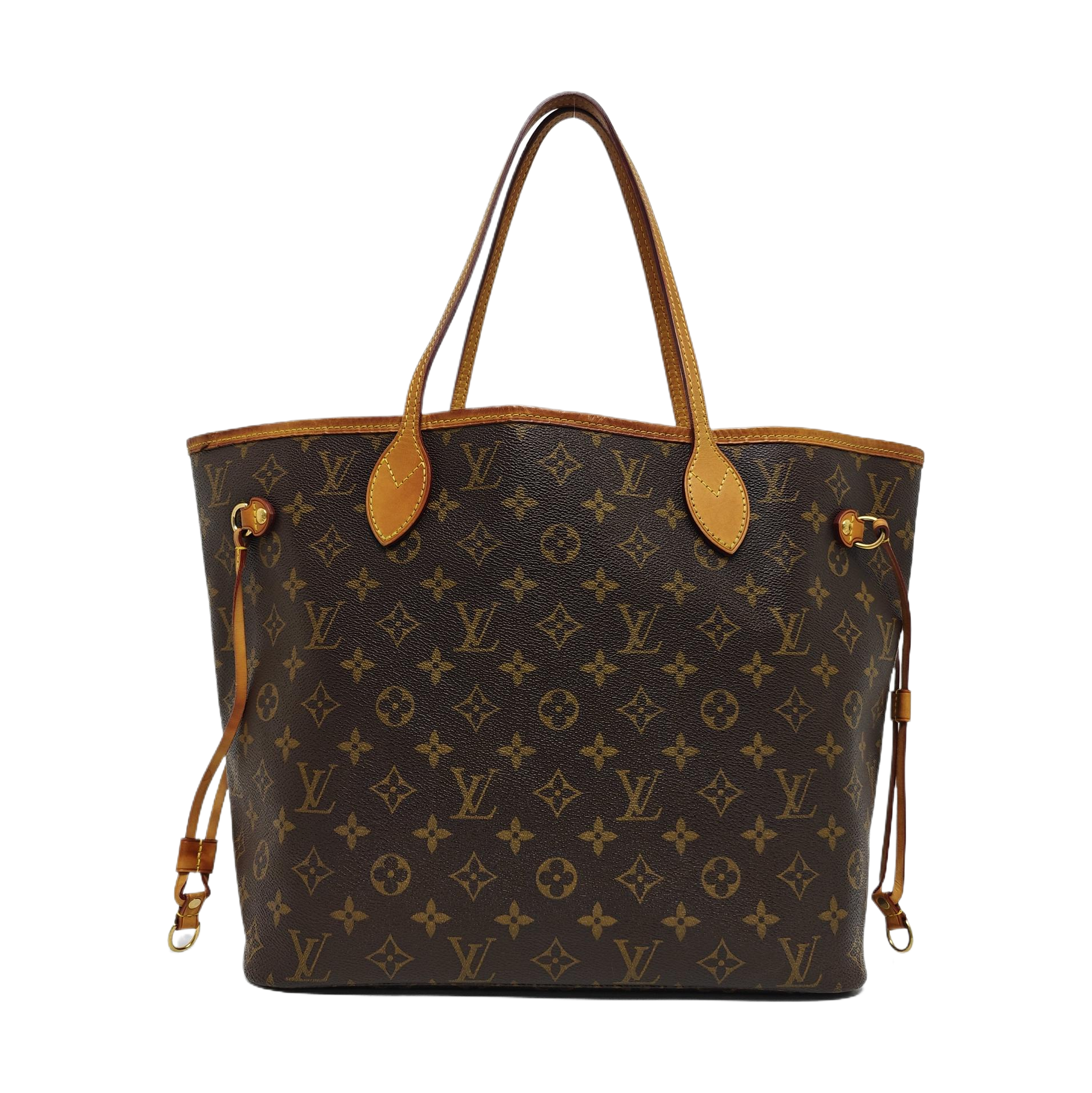 NEVERFULL MM Monogram Coated Canvas Brown