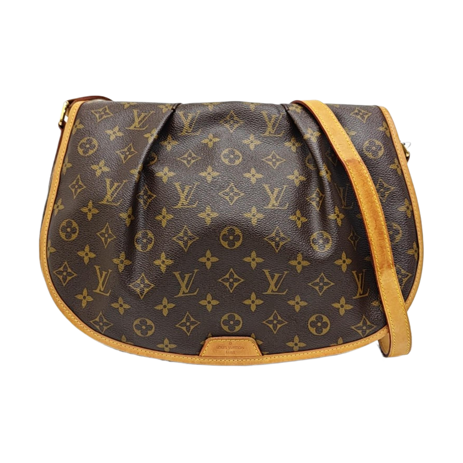 MENILMONTANT MM Monogram Coated Canvas Brown