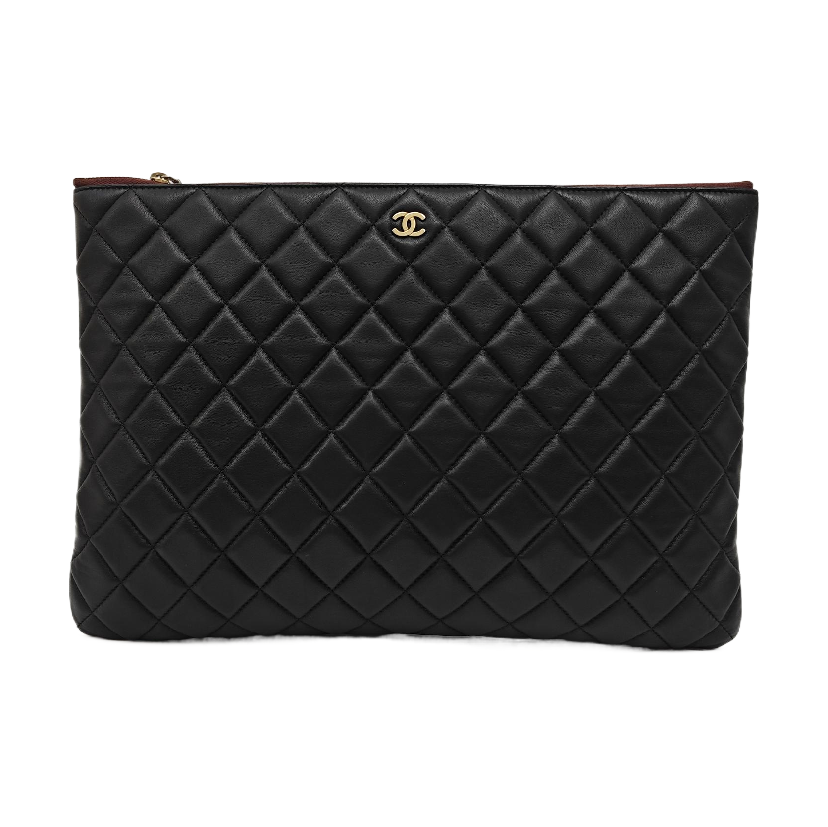 Quilted Lambskin Clutch Black