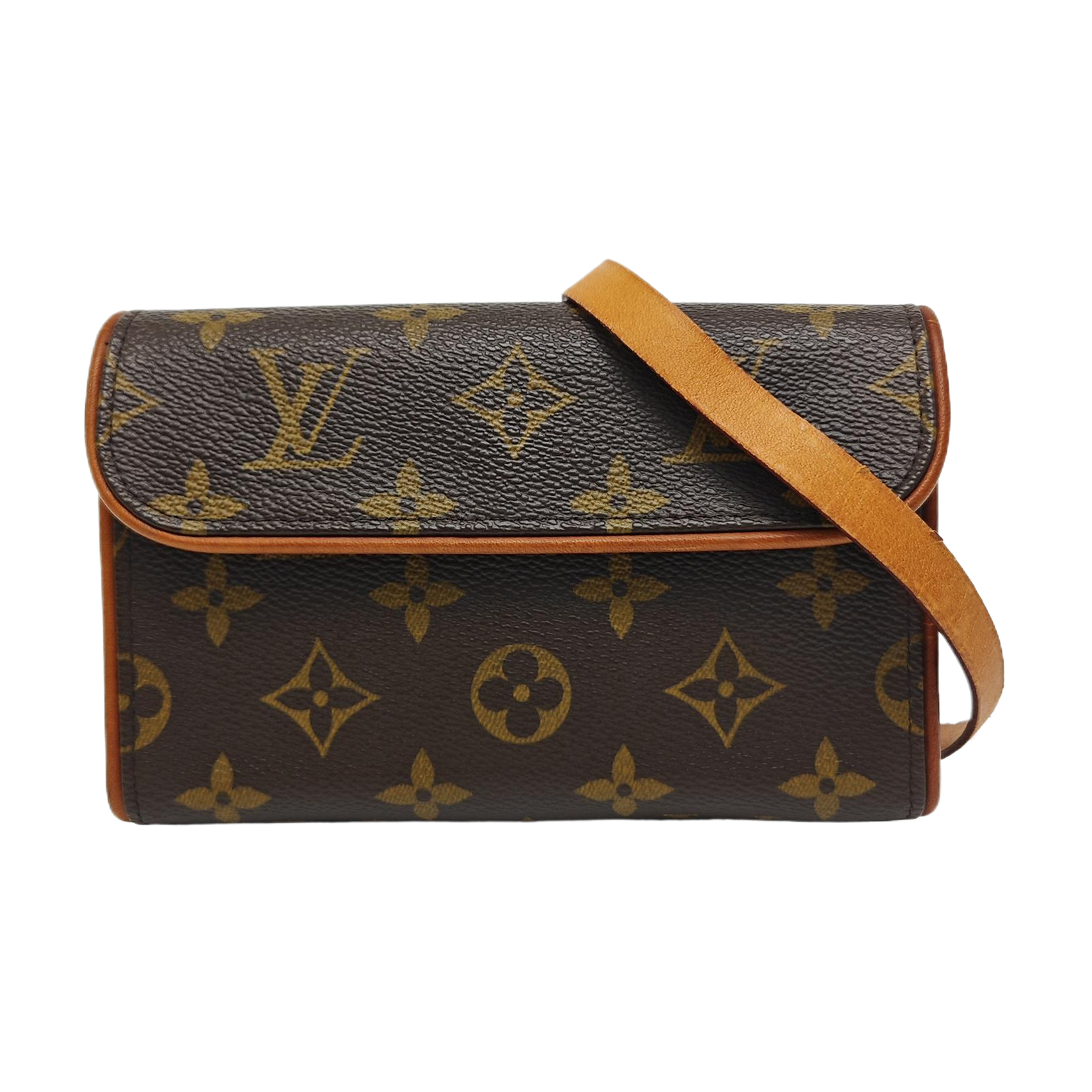FLORENTINE Monogram Coated Canvas Brown