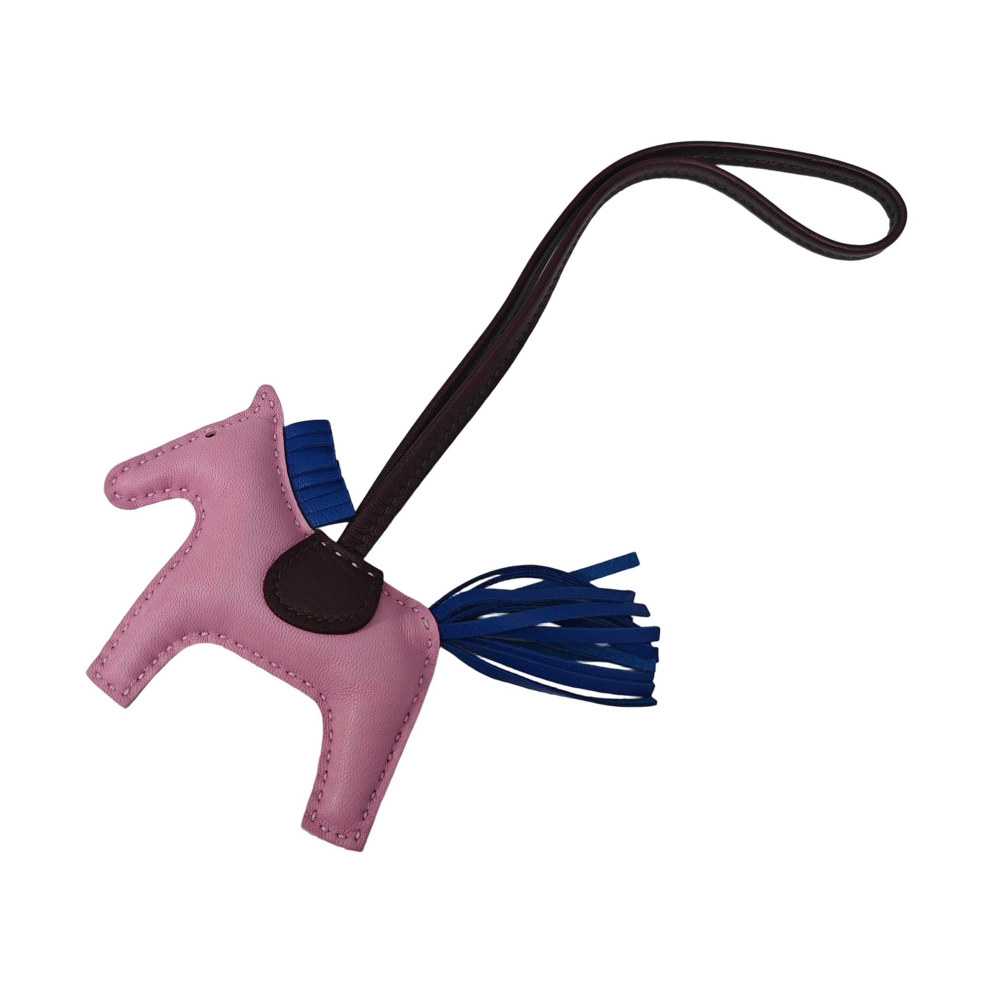 Leather Bag Charm Red