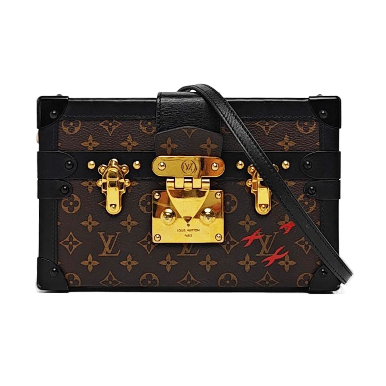 PETITE MALLE Monogram Coated Canvas Brown