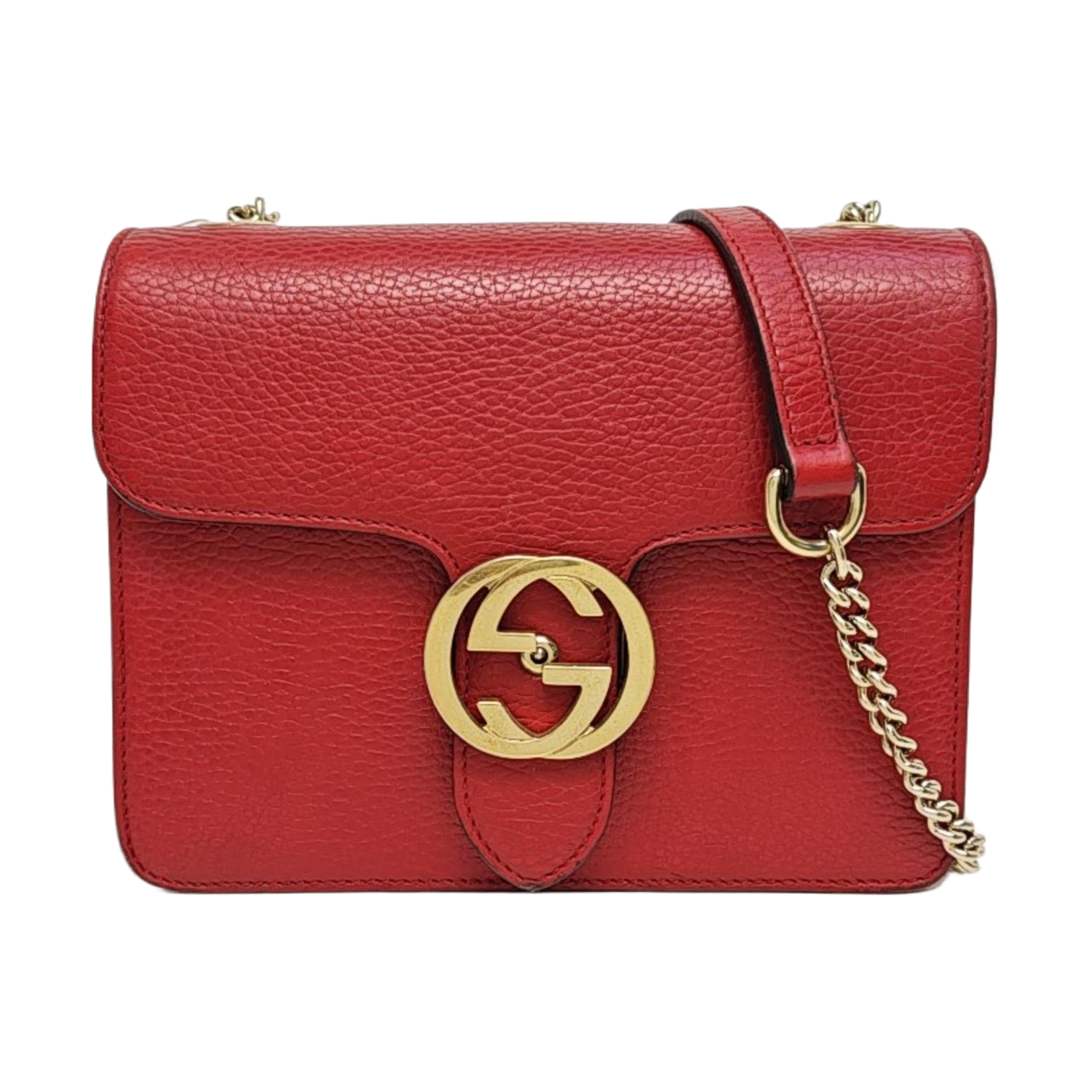 Authenticated pre-owned  Interlocking G Small Calfskin Red - Shoulder Bag at Looply