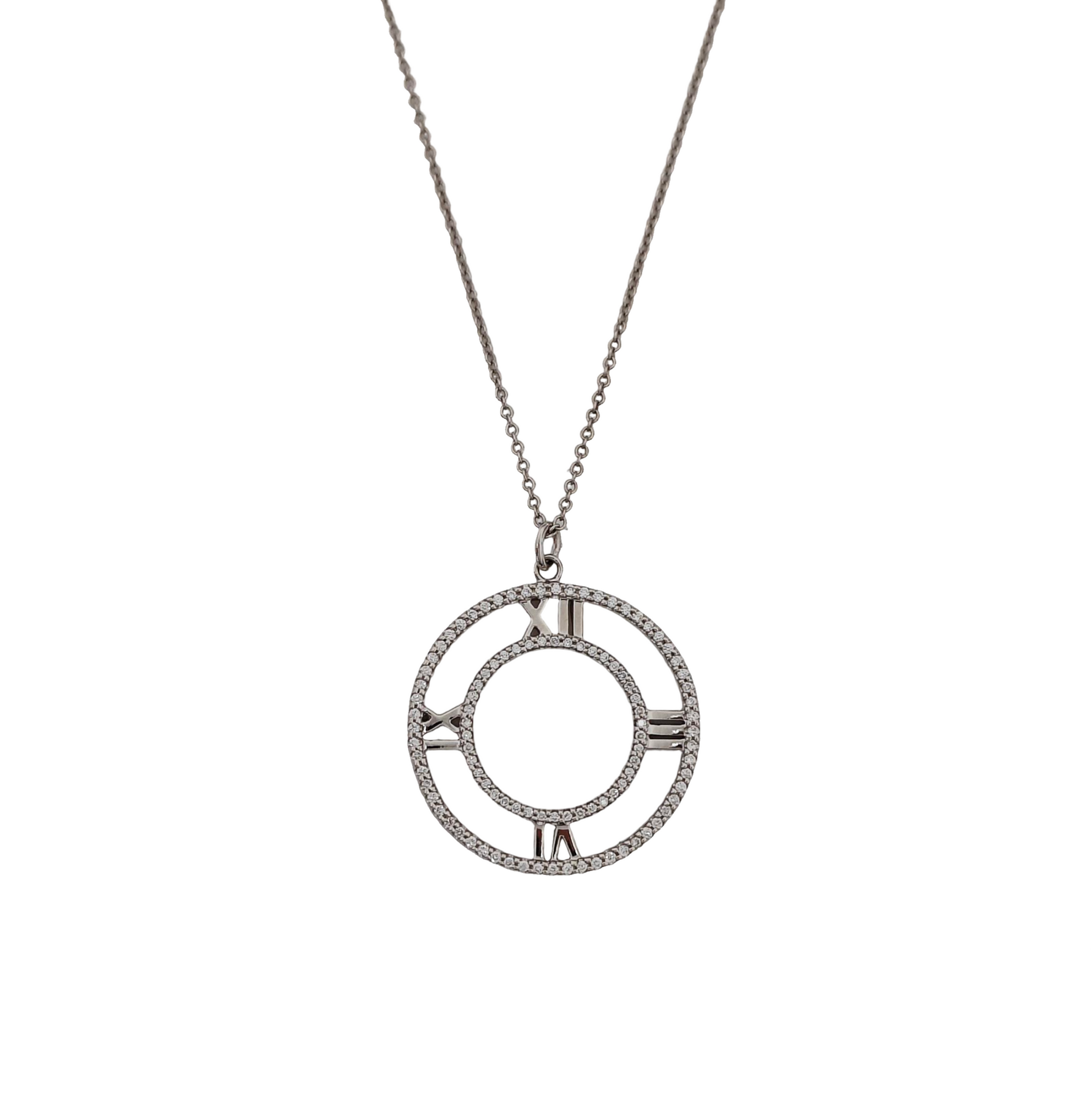 Atlas 18k White Gold Silver Necklace