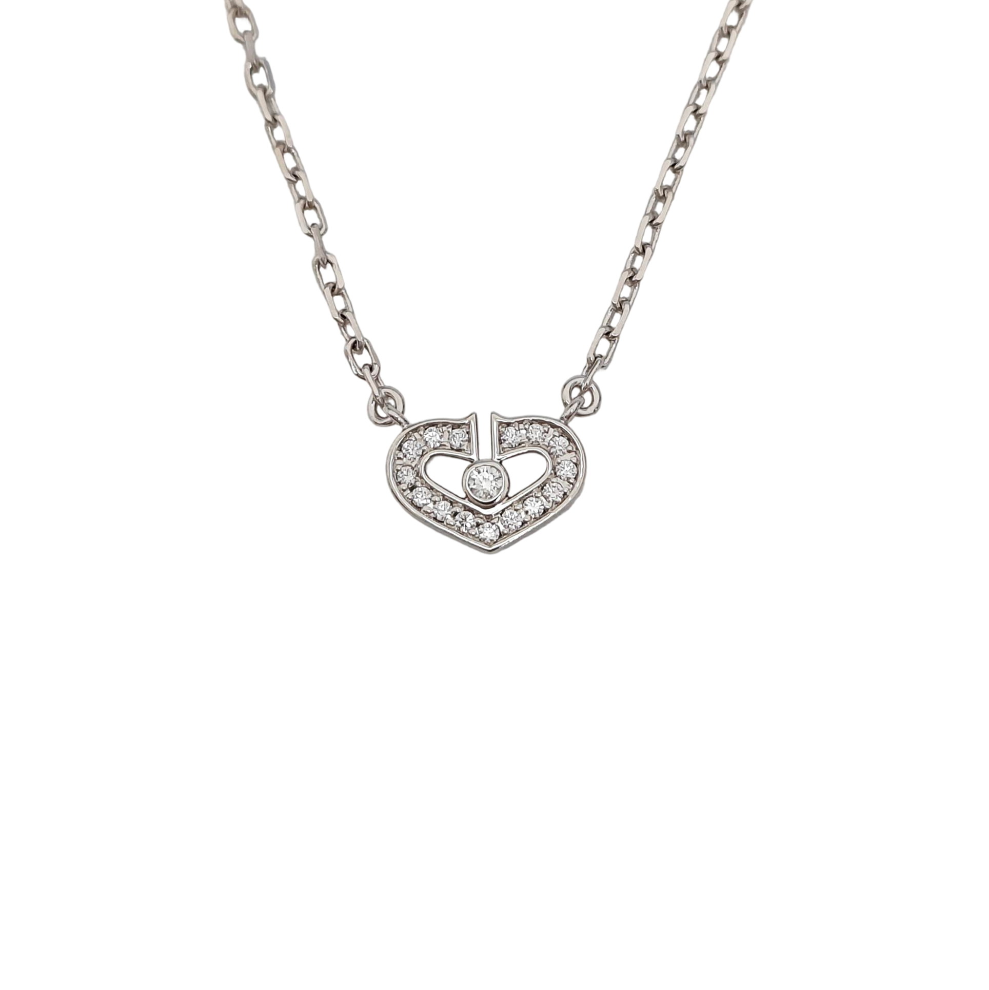 18k White Gold Silver Necklace